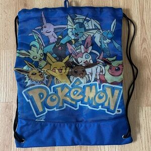 Pokémon Backpack Mesh Drawstring Draw Strings Beach/Summer Bag
